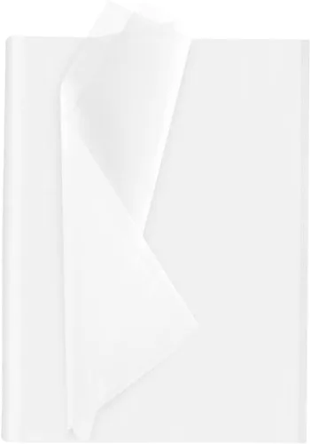 Papel de seda blanco, 14 x 20 pulgadas, 100 hojas de papel de regalo para bolsas de regalo, manualidades, proyectos, boda, cumpleaños, aniversario,