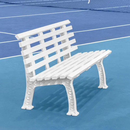 Miniatura 4 de Vermont Banco de cancha de tenis - 3 y 4 plazas Estándar o sin respaldo (estándar, negro, 3 plazas)
