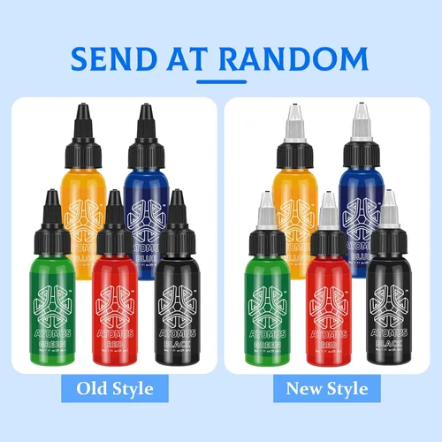 Miniatura 8 de ATOMUS Tinta de tatuaje 5 colores 1 oz 1.0 fl oz suministro de tatuaje pigmento negro planta natural tatuaje tinta pigmento maquillaje permanente
