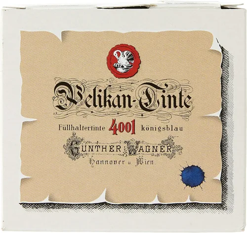 Miniatura 2 de Pelikan 4001 - Tinta embotellada histórica para pluma estilográfica, azul real, 62.5ml, 1 cada una (340299)