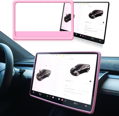 Miniatura 7 de Rislobx Protector de pantalla para Tesla Model 3/Y, accesorios con marco inferior ampliado, protección de pantalla de consola central de silicona