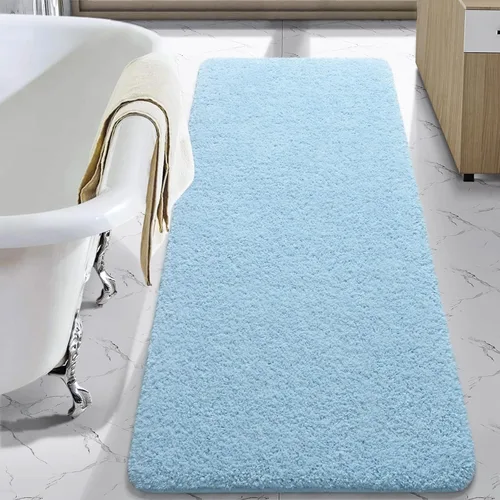 Miniatura 18 de LOCHAS - Tapete de baño de 24x70 pulgadas, suave, grueso y absorbente, hecho de microfibra, para el baño, lavable a máquina, tapete antideslizante