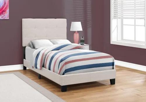 Miniatura 12 de Monarch Specialties Bastidores de cama, matrimonial, beige