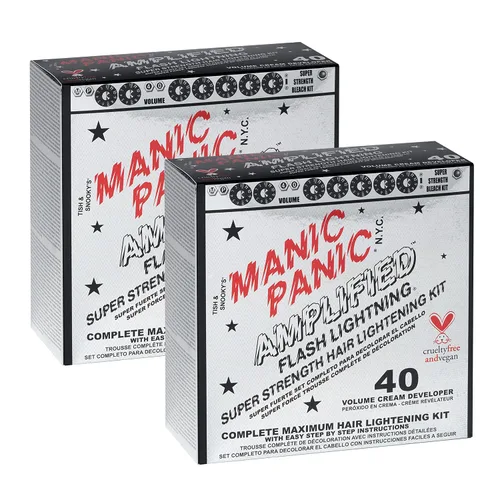 Miniatura 9 de MANIC PANIC Flash Lightning - Kit de Decoloración Súper Fuerte - Revelador de 40 Volúmenes + Polvo Decolorante - Aclarador de Cabello para Cabello