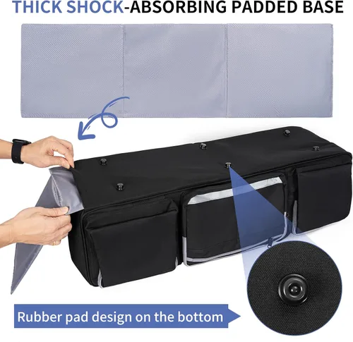 Miniatura 5 de IBVIVIC Bolsa para trípode, 30.7 pulgadas, funda de transporte de trípode resistente con divisor acolchado, bolsa de soporte de luz con doble