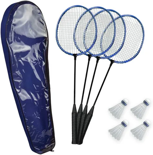 Poolmaster 72862 Juego de bádminton para jardín, piscina, agua o césped, (incluye 4 raquetas y 4 volantes)