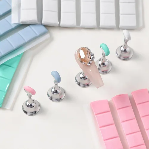 Miniatura 15 de Arcilla reutilizable para arte de uñas, arcilla adhesiva para uñas, puntas de uñas postizas profesionales, herramienta de manicura adhesiva