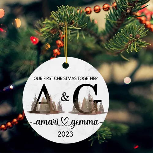 Miniatura 3 de 10 años para parejas casadas, adorno de Navidad personalizado de 10 años de aventura y conteo 2025, regalos para parejas, nuevo matrimonio, adorno