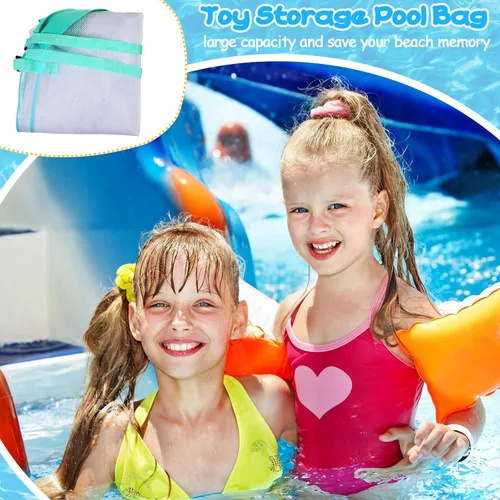 Miniatura 5 de 2 bolsas de almacenamiento para piscina de 57 x 30 pulgadas, bolsa de natación grande para colgar, accesorios de natación, organizador