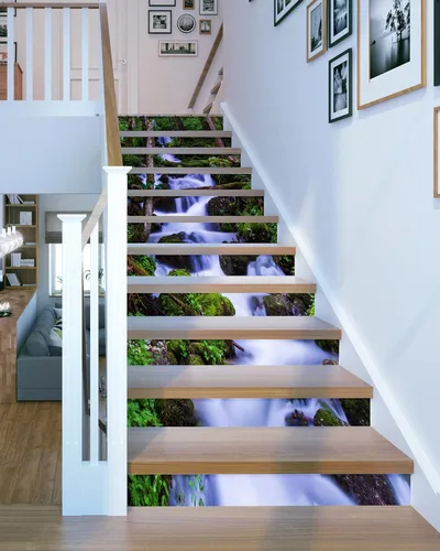 Miniatura 10 de FLFK Calcomanías para escaleras - Adhesivos para escaleras, Calcomanías autoadhesivas para escalones de Sunrise Coast, para decoración del hogar
