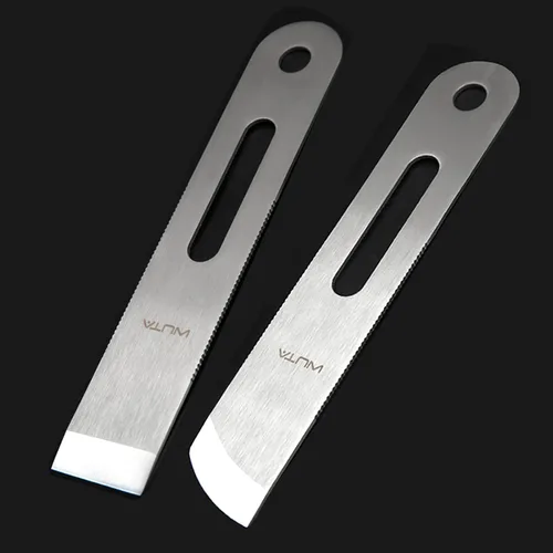 Miniatura 13 de WUTA Cuchillo de skiving cuchillo de adelgazamiento de cuero 420B martensítico acero inoxidable artesanía esquiadores diseño profesional DIY Hoja