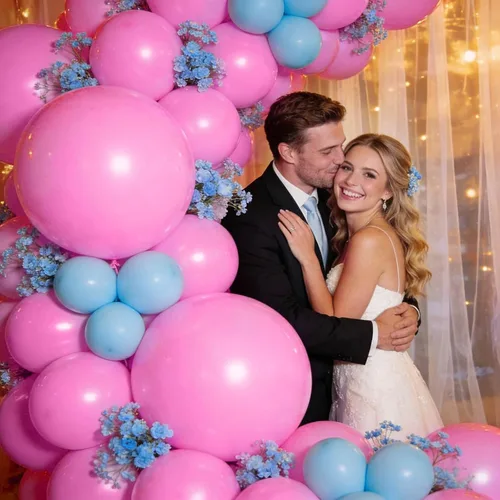 Miniatura 4 de 32 globos grandes de color rosa de 18 pulgadas, globos redondos de látex grandes para decoración de cumpleaños y bodas (rosa)