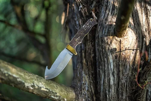 Miniatura 9 de Uncle Henry 185UH Next Gen - Cuchillo de hoja fija SS de alto carbono de 9.1 pulgadas con gancho de tripa de 4.3 pulgadas y mango de estaglón