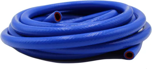 Manguera de calentador de silicona reforzada de alta temperatura de 5/8" ID Rollo de 25 pies, Clasificación de temperatura máxima: 350F, radio de