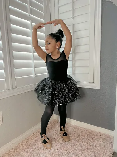 Miniatura 3 de Stelle Leotardo de manga corta con lazo en la espalda para niñas, para baile, gimnasia y ballet (bebéniño pequeñoniño grande)