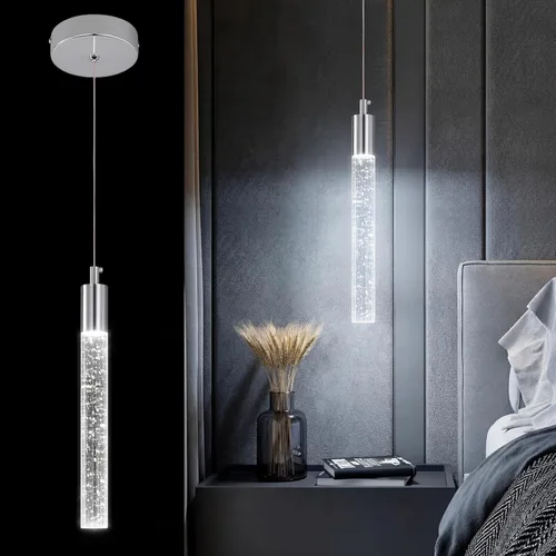Miniatura 33 de Iluminación de Isla de Cocina Accesorio de Luz Moderna Lámpara Colgante Dorada Regulable LED Acabado de Latón Mini Luces Colgantes de Cristal