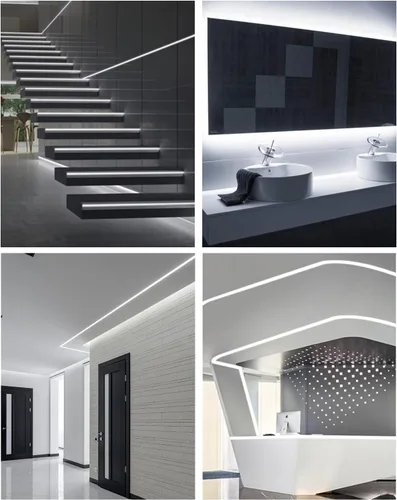 Miniatura 6 de ALITOVE Tira de Luces LED COB de 24V Blanco Luz de Día 32.8ft 6500K Súper Brillante Cortable Tiras de Luces LED 480leds/M CRI90+ Cinta de Luz LED