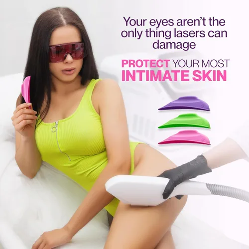 Miniatura 6 de Escudo de protección de área íntima para mujer, depilación brasileña, depilación láser, protección contra la modestia, color verde depilación