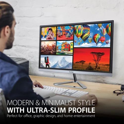 Miniatura 2 de ViewSonic monitor LED VX2276-SMHD, 22 pulgadas, diseño sin marco, ultra delgado, SuperClear IPS, Full HD 1080 píxeles, HDMI/DP/VGA 22 - pulgadas