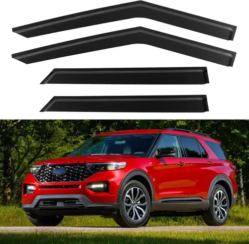 Miniatura 174 de YQAUTEC Viseras de Ventana Protectores de Lluvia para Honda Civic 2022 2023 2024 2025 2026, Deflectores de Viento de Ventilación de Ventana Fuera