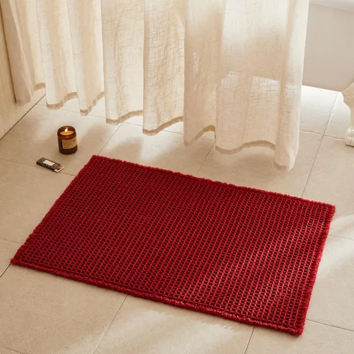 Miniatura 71 de TYUU Tapete de baño estilo gofre, tapete de baño bohemio, antideslizante, lavable, súper absorbente, de secado rápido, bonito tapete de baño