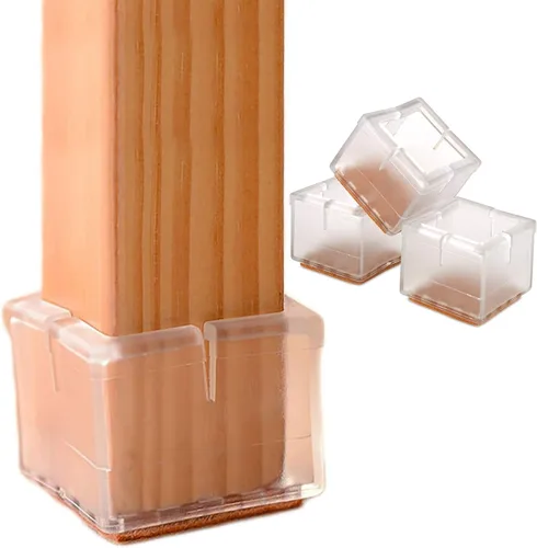 Anwenk - Paquete de 24 protectores de silicona para patas de silla, protectores de suelo para patas de silla, protectores de muebles, protectores