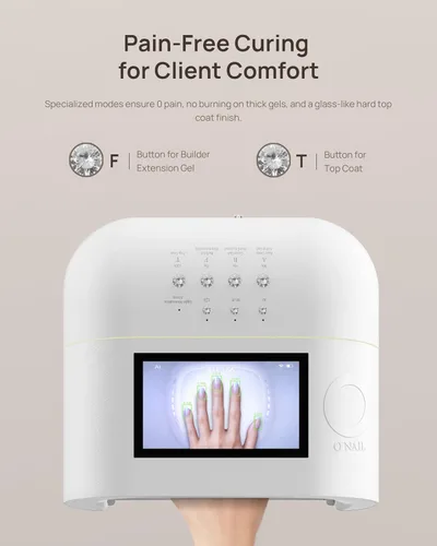 Miniatura 2 de AI UV LED Nail Lamp for Gel Nails - ONAIL Professional Smart Nail Dryer with AI Nail Detection, Pain-Free Fast Curing 109 LEDs Skin-Safe UV Light