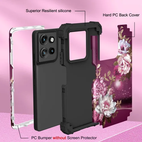 Miniatura 4 de Hocase Funda para Moto G 2026, Moto G Power 2025, protección resistente a prueba de golpes, protección de goma de silicona suave, funda protectora
