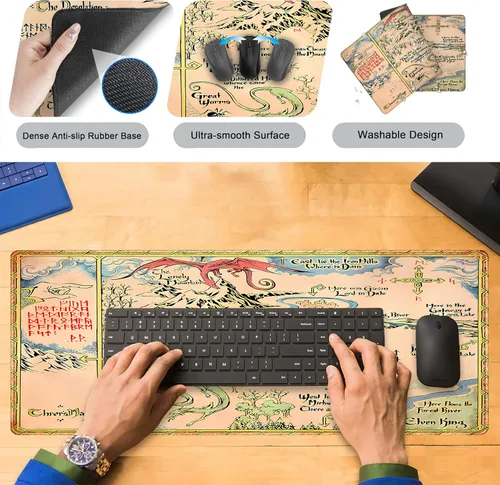 Miniatura 3 de Alfombrilla de escritorio vintage para videojuegos, alfombrilla de mouse XL, alfombrilla para teclado de computadora, alfombrilla para mouse