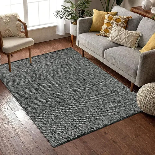 Miniatura 22 de LEEVAN - Alfombras lavables para cocina de 3 x 5 pies, alfombra de color crema para dormitorio, alfombra de algodón tejida para entrada, alfombra