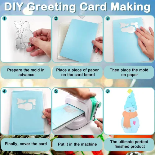 Miniatura 5 de 27 troqueles para hacer tarjetas, plantillas de Navidad de SENHAI para decoración de Navidad, álbumes de recortes, manualidades de papel, muñeco