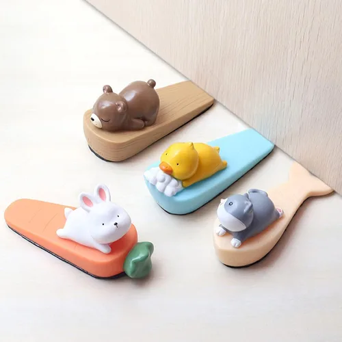 Miniatura 7 de Lindo tapón de puerta de animal, topes decorativos para la parte inferior de la puerta, divertido tope de puerta para casa, oficina, automóvil