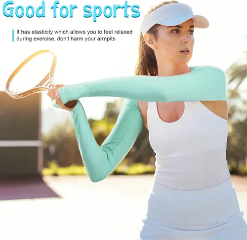 Miniatura 4 de Zhanmai 14 piezas para mujer chal de enfriamiento con agujero para los dedos chal de enfriamiento de golf chal de enfriamiento manga de brazo