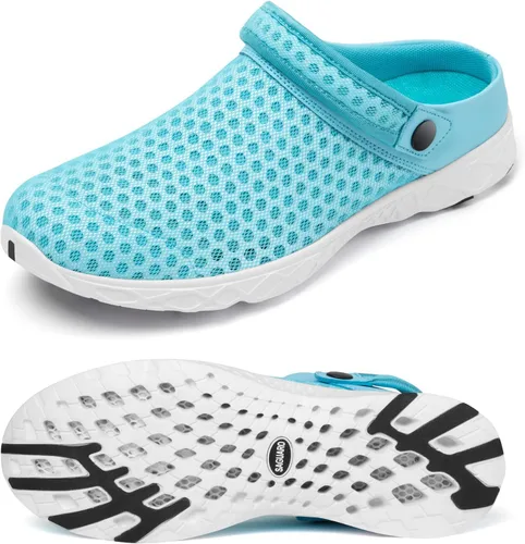 Miniatura 10 de SAGUARO - Zapatos de jardín de secado rápido para hombre y mujer, ligeros y transpirables. Zuecos de jardinería, sandalias de agua y malla