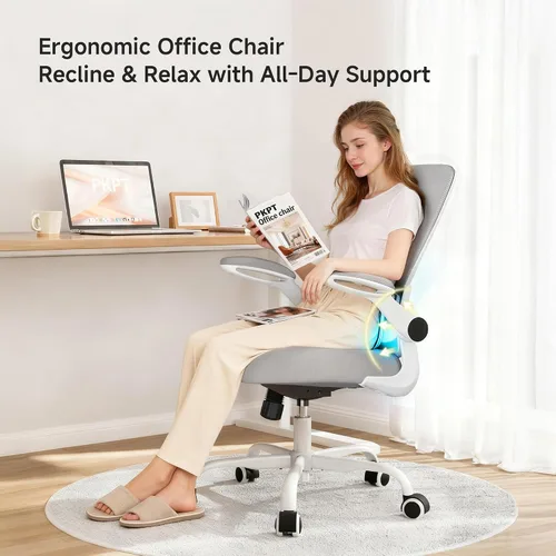 Miniatura 7 de Silla de oficina de malla, silla de escritorio ergonómica de 330 libras con soporte lumbar ajustable, sillas de computadora ejecutivas para oficina