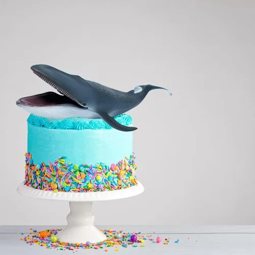 Miniatura 6 de Figura de acción de tiburón ballena azul, figura de tiburón de vida marina, animal marino realista, ideal para juguetes de baño, juguete de playa