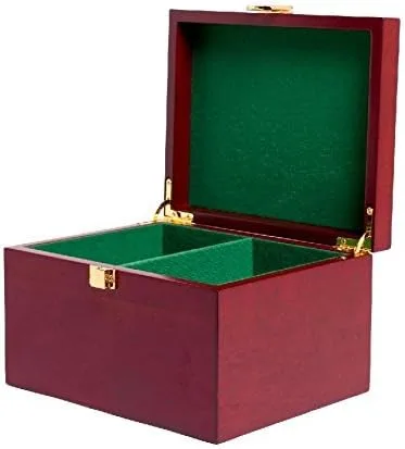 Caja de ajedrez estándar de caoba roja - por The House of Staunton