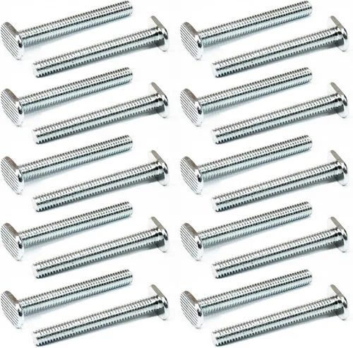 Miniatura 6 de POWERTEC Paquete de 20 pernos de riel en T de 5/16"-18 para pista en T, pernos de ranura en T de 1-1/2 pulgadas de largo para pista en T universal
