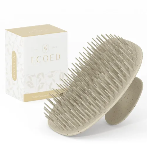 Miniatura 10 de Ecoed Cepillo de champú masajeador para el cuero cabelludo, limpiador y exfoliante para eliminar la caspa, peine para caspa húmedo y seco