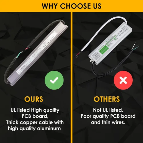 Miniatura 6 de UL enumeró 24v 60w impermeable LED fuente de alimentación de luz clase 2 100-277v CA a CC para módulos de tira de luz LED