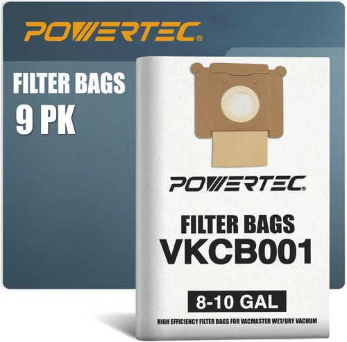 Miniatura 8 de POWERTEC VKCB001 Bolsas de polvo para Vacmaster 6PK, para VK811PH, VK1011SIWTH aspiradoras húmedas/secas de 8 a 10 galones, repuesto para bolsas
