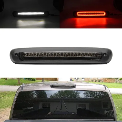 Tercera luz de freno LED para Chevy Silverado GMC Sierra 2007-2014 3ª luces de freno luz de carga blanca con estroboscópica roja OEM lámpara de