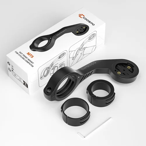 Miniatura 6 de CooSpo Soporte frontal MT5 para computadora de bicicleta, compatible con Garmin, adaptador de montaje para computadora de bicicleta para manillar