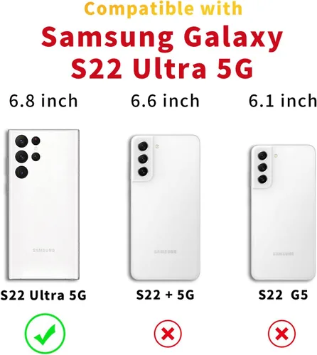 Miniatura 6 de para Samsung Galaxy S22 Ultra 5G Funda de teléfono transparente con bandolera para Galaxy S22 Ultra [con correa de lanyard ajustable] Funda