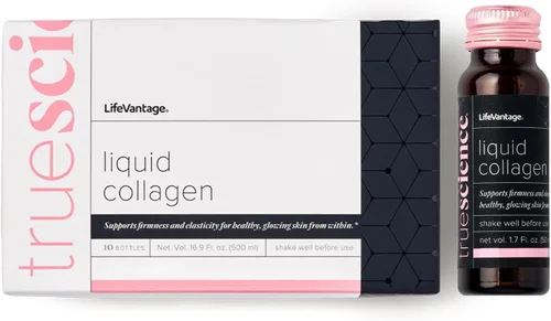 TrueScience - Bebida líquida de colágeno para una piel brillante y de aspecto más firme, suplemento de péptidos de colágeno para mujeres y hombres,