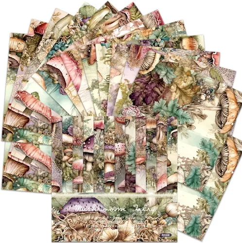 Miniatura 20 de BLEDS Papel de álbum de recortes, bloc de 24 hojas de papel para álbumes de recortes de manualidades de 12x12 pulgadas con patrón de galaxia