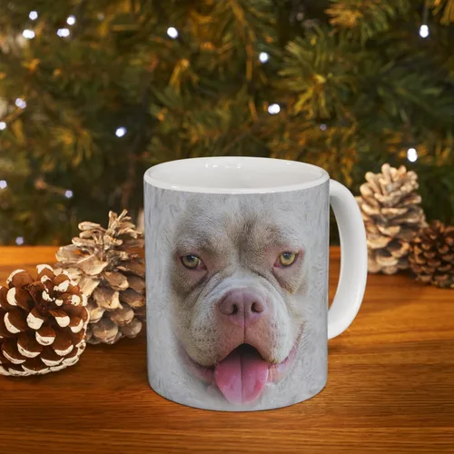 Miniatura 9 de Funny Gifts - Taza de café de cerámica blanca con diseño de perro American Bully de 11 onzas