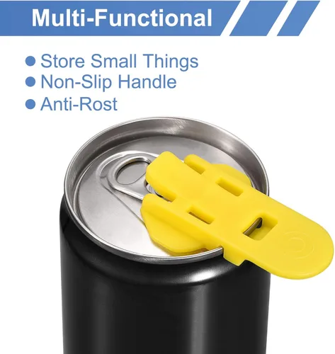 Miniatura 4 de uxcell Abrelatas manual fácil, 3 piezas, cubiertas de plástico para latas de bebidas, protector de tapas, abridor de botellas para refrescos