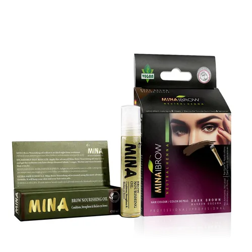Miniatura 20 de MINA iBrow Kit de Color de Henna Profesional para Cabello con Paquete Combinado de Pincel Cubre Cabello Canoso - Dura hasta 6 semanas Sin