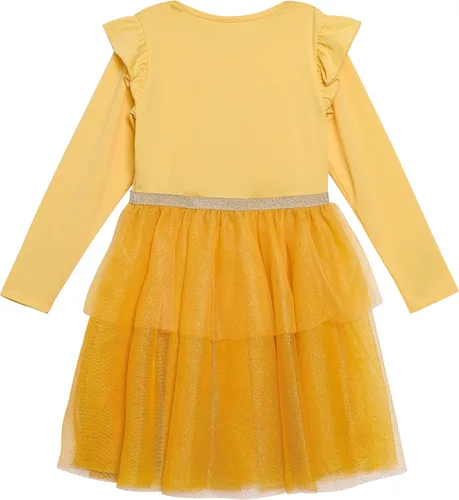 Miniatura 3 de Disney Vestido tutú de princesa de manga larga para niñas, lindos vestidos para niños pequeños con Cenicienta, Bella, Elsa y Tiana